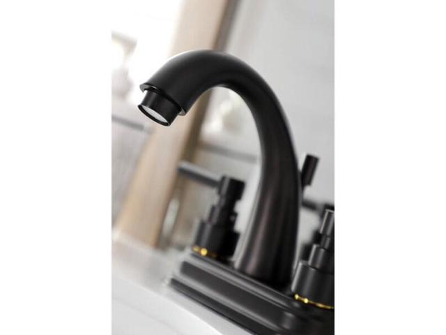 KINGSTON BRASS KS8615EL KS8615EL 4' Centerset Bathroom Faucet, Oil Rubbed Bronze