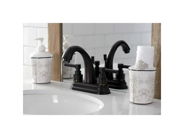 KINGSTON BRASS KS8615EL KS8615EL 4' Centerset Bathroom Faucet, Oil Rubbed Bronze