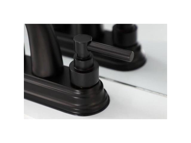 KINGSTON BRASS KS8615EL KS8615EL 4' Centerset Bathroom Faucet, Oil Rubbed Bronze