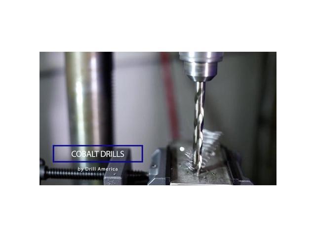 DRILL AMERICA POUDWDCOJ 1/4' - 1/2' Cobalt Heavy Duty Jobber Length Drill Bit