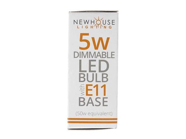 NEWHOUSE LIGHTING E11-5060D-4 E11 Dimmable 5W LED Light Bulbs, 60-Watt Equiv.,