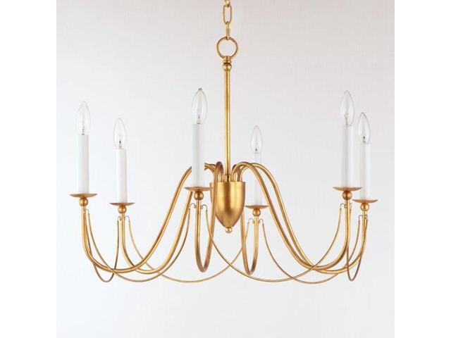 MAXIM LIGHTING 12166GL Plumette 6-Light Chandelier