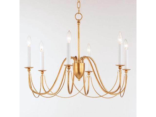 MAXIM LIGHTING 12166GL Plumette 6-Light Chandelier