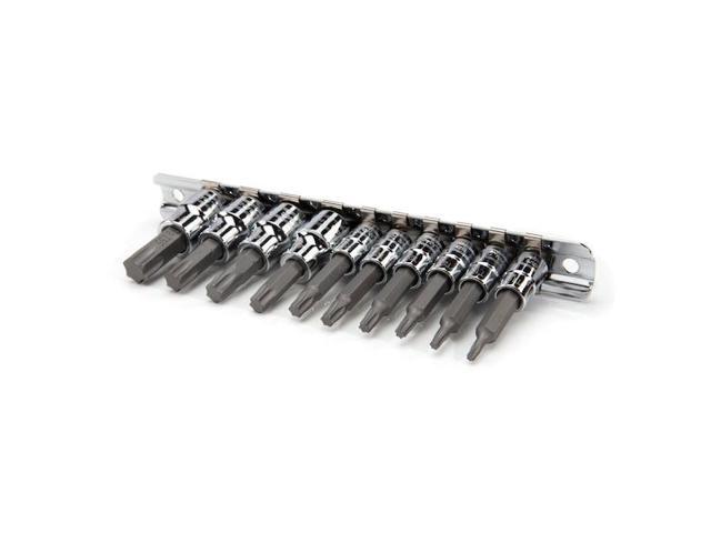 STEELMAN 78362 10-Piece 1/4' and 3/8' Drive Torx / Star Hex Bit Socket Set