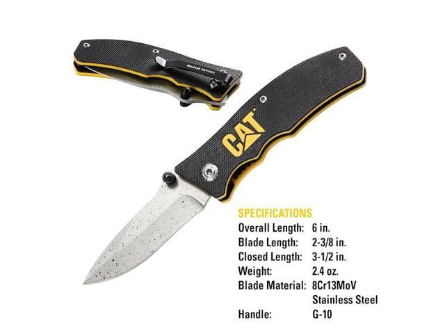 CAT 980003 6 Inch Drop Point Folding Knife