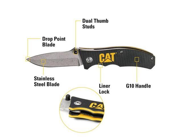 CAT 980003 6 Inch Drop Point Folding Knife