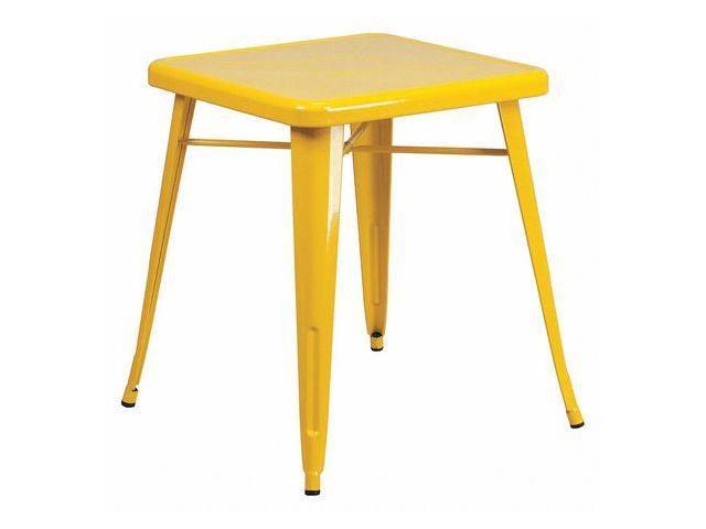 Photos - Garden Furniture Flash Furniture 23.75" Square Yellow Metal Indoor-Outdoor Table CH-31330-29-YL-GG 
