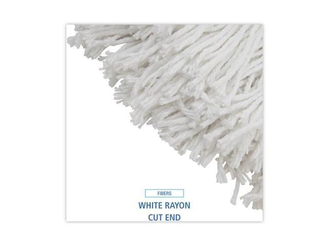 BOARDWALK BWK216RCT Cut-End Wet Mop, White, Rayon, PK12, BWK216RCT