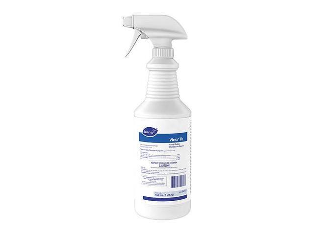 DIVERSEY 04743 Disinfectant Cleaner, Trigger Spray Bottle, Lemon, 12 PK