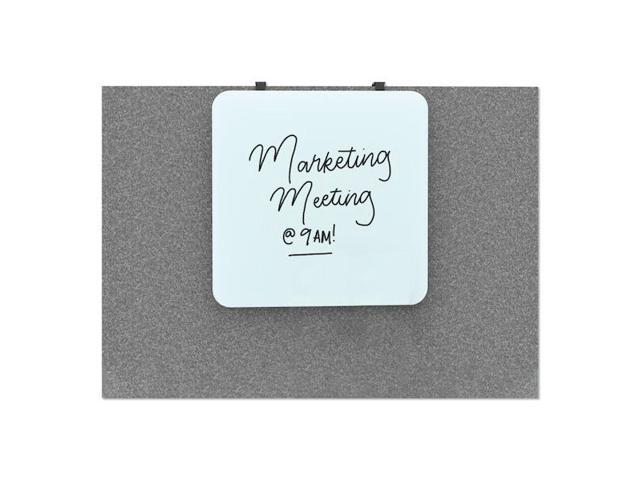 U BRANDS 3690U00-01 Cubicle Glass Dry Erase Board, 12' x 12', White Surface