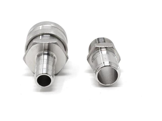 CONCORD PF-QD-BRF-MMNPT 304 Stainless Steel Quick Disconnect Barb Hose to MPT
