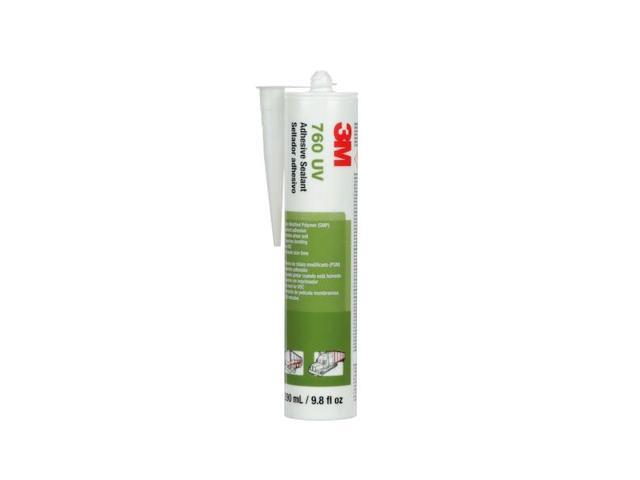 3M 760 UV Polymer Adhesive Sealant, 10 oz, Cartridge, Black, Polymer Base, 760
