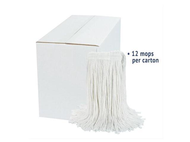 BOARDWALK BWK2024RCT Cut-End Wet Mop, White, Rayon, PK12, BWK2024RCT