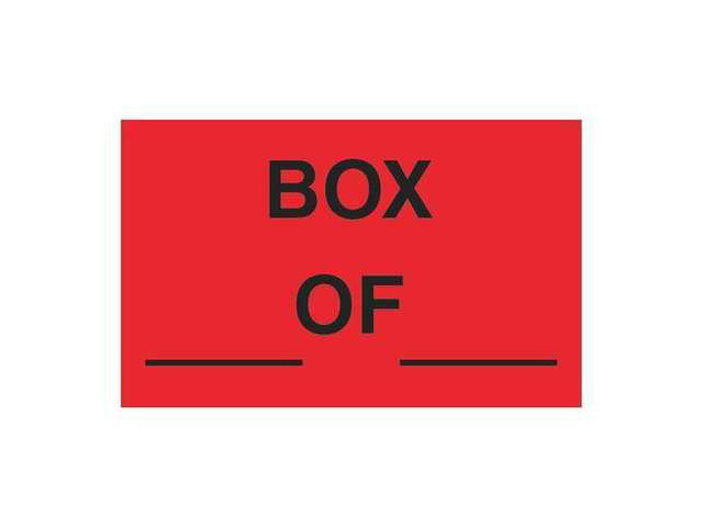 TAPE LOGIC DL1158 Tape Logic Labels, 'Box ___ Of ___', 1 1/4' x 2',