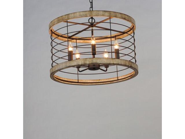 MAXIM LIGHTING 12515DWBK Homestead 24' 5-Light Chandelier