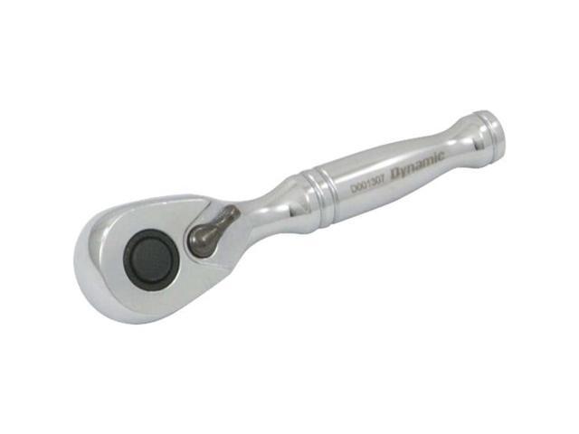 DYNAMIC D001307 Tools 1/4' Drive Stubby 48 Tooth Ratchet, Chrome Finish, 3.5'