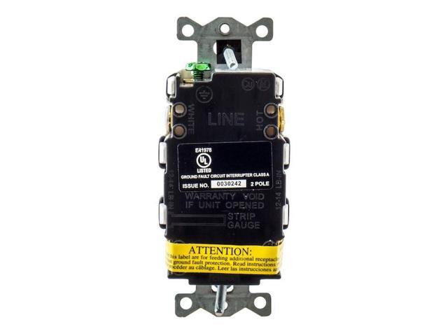 HUBBELL WIRING DEVICE-KELLEMS GFR15W GFCI Receptacle, 15A, 125VAC, 5-15R, White