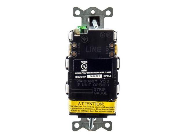 HUBBELL WIRING DEVICE-KELLEMS GFR20W GFCI Receptacle, Duplex, 1 Phase, NEMA