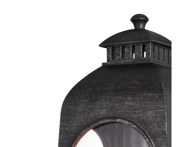 VAXCEL T0591 Pilsen 6.5-in Black Outdoor Wall Lantern, Dusk to Dawn Photocell