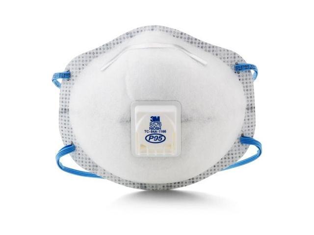 3M 8576 Disposable Respirator, Nuisance Acid Gas, P95, Molded, Dual,