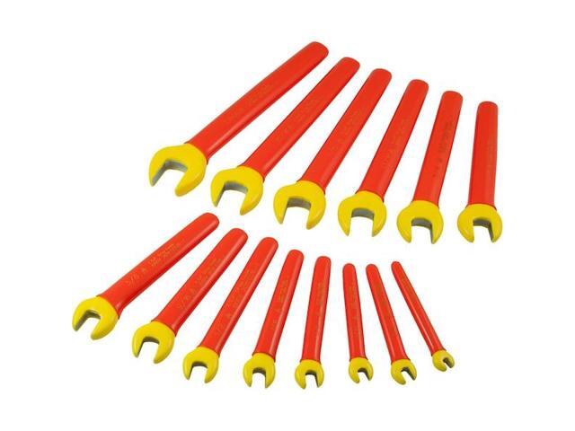 GRAY TOOLS DO14-I 14 Piece SAE Open End Wrench Set, 1/4' - 1', 1000V Insulated