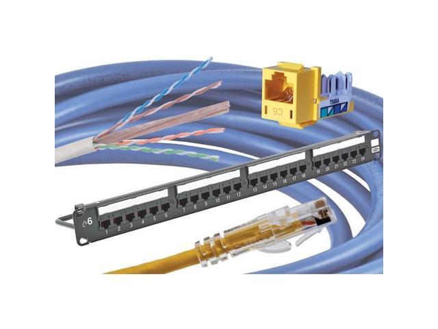 HUBBELL PREMISE WIRING HC6AB03 Ethernet Cable,Cat 6A,Blue,3 ft.