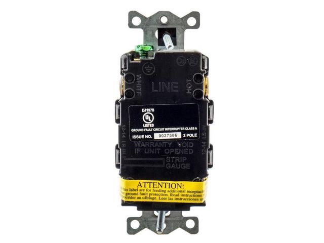 HUBBELL WIRING DEVICE-KELLEMS GFRTR20GRY GFCI Rceptcle, Commer., Gr, 20A, 1 HP