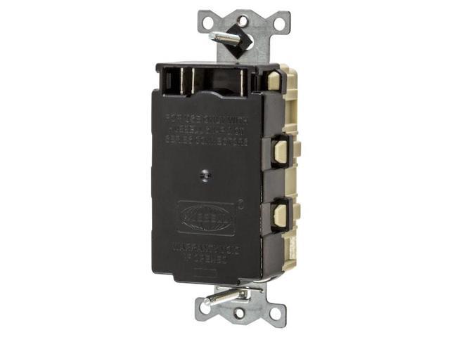 HUBBELL WIRING DEVICE-KELLEMS SNAPGF20I GFCI Receptacle, 20A, 125VAC, 5-20R,