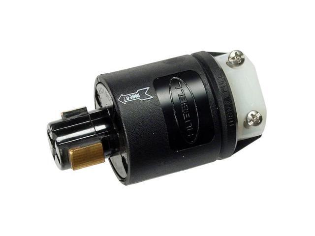 HUBBELL WIRING DEVICE-KELLEMS HBL23035B Locking Plug, Non-NEMA, 20 A, 125V AC,