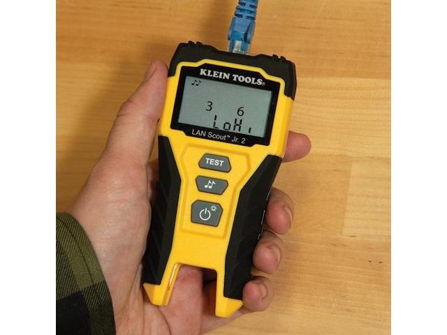 KLEIN TOOLS vdv526-200 Cable Tester, LAN Scout Jr. 2, Backlit LCD, Multiple