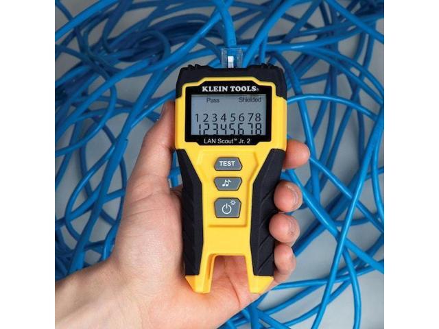 KLEIN TOOLS vdv526-200 Cable Tester, LAN Scout Jr. 2, Backlit LCD, Multiple