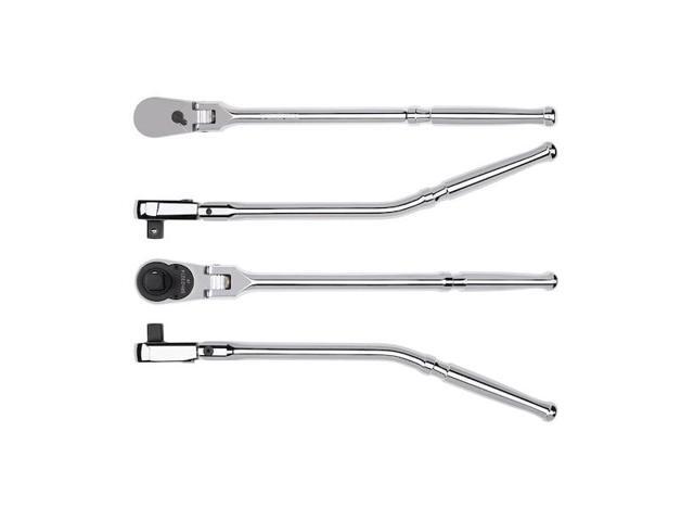 TEKTON SRH23214 1/2 Inch Drive x 14 Inch Flex Head Bent Handle Long Ratchet