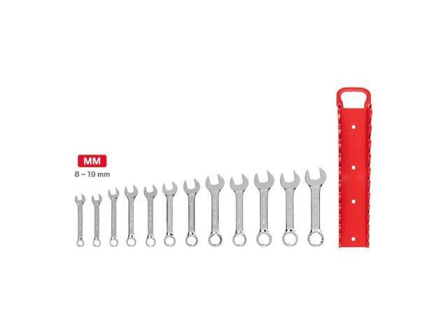 TEKTON WRN01170 Stubby Combination Wrench Set with Holder, 12-Piece (8-19 mm)