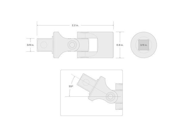 TEKTON SHA12101 3/8 Inch Drive Universal Joint