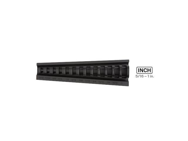 tekton 13-tool 3/8 inch drive crowfoot wrench organizer rack, black (5/16-1 in.) org26113