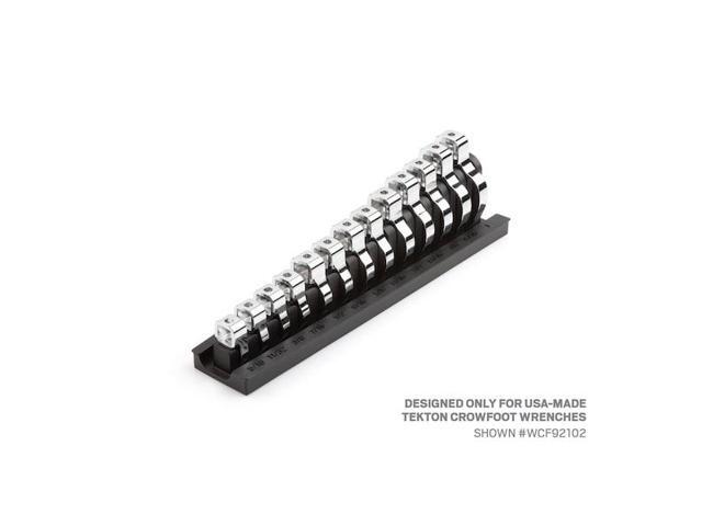 tekton 13-tool 3/8 inch drive crowfoot wrench organizer rack, black (5/16-1 in.) org26113