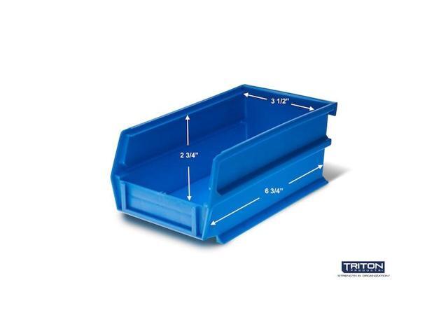 TRITON PRODUCTS 3-220B-6 Stacking Hanging Interlocking Bins, Polypropylene,