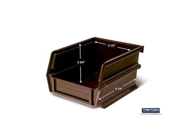 TRITON PRODUCTS 3-210BR-6 Stacking Hanging Interlocking Bins, Polypropylene,