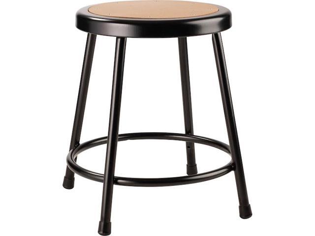 NATIONAL PUBLIC SEATING 6218-10 Round Stool, Height Range 18', Masonite Board
