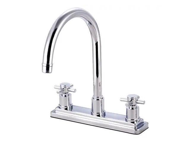 Kingston Brass KS8791DXLS 8 Inch Center Kitchen Faucet - Polished Chrome