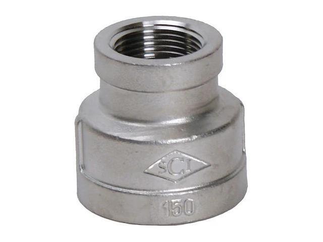ZORO SELECT 4381036480 Reduce Coupling, 2'x1/8', 150, 316, Thrd