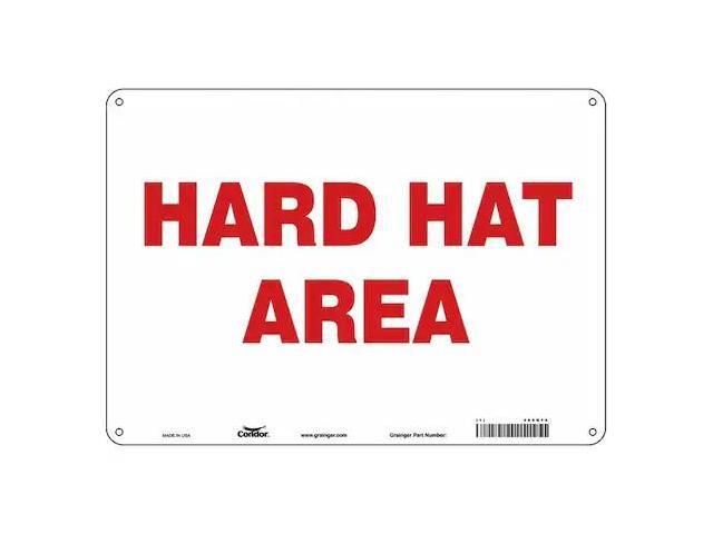 CONDOR 466K10 Safety Sign, 10 in Height, 14 in Width, Aluminum, Horizontal