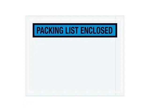 TAPE LOGIC PL454 'Packing List Enclosed' Envelopes, 4 1/2' x 5 1/2', Blue,
