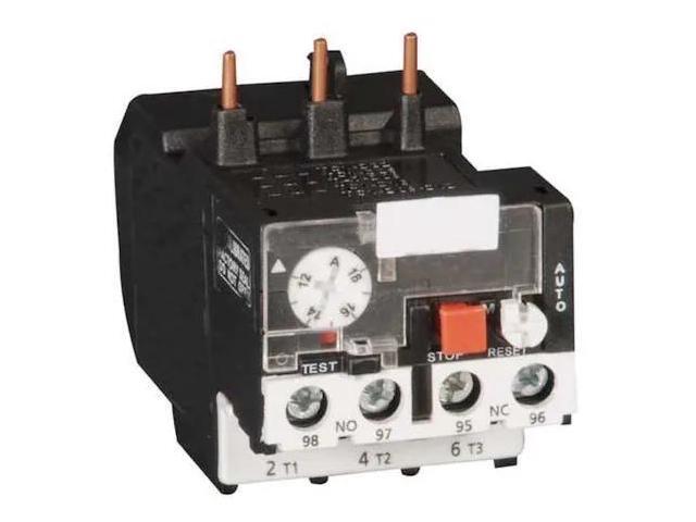 DAYTON 6ECA6 Overload Relay, 1NC/1NO, 0.40 A Min current, 0.63 A Max current