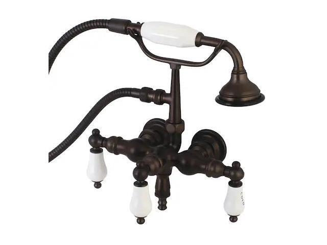 KINGSTON BRASS AE21T5 Wall-Mount Clawfoot Tub Faucet, Oil Rubbed Bronze, Tub