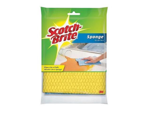 SCOTCH-BRITE 9055 Sponge,7.8'x 6.8',Color Varies,PK2