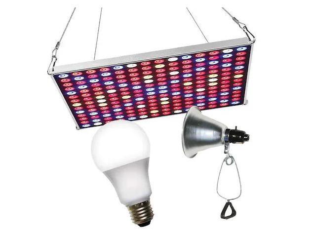 MIRACLE LED 602226 LED Grow Panel & Clamp On LED Full 5 Spectrum Grow Light Kit