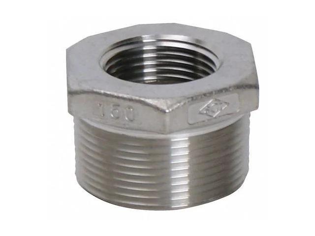 ZORO SELECT 4381035020 Hex Bushing, 1-1/2'x1/4', 316, Thrd Heavy