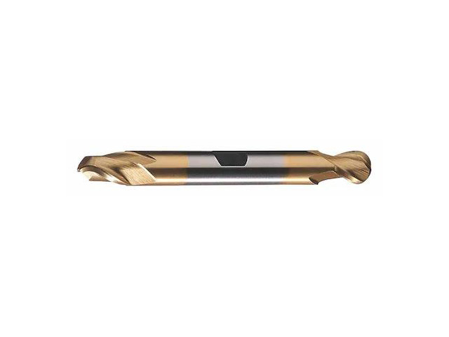CLEVELAND C75120 2-Flute HSS Ball Nose Double End Mill Cleveland HD-2B-TN TiN