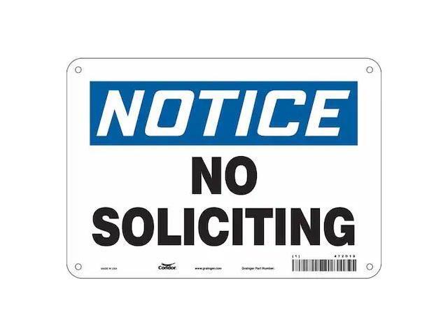 CONDOR 472D19 Safety Sign, 7 in Height, 10 in Width, Aluminum, Vertical